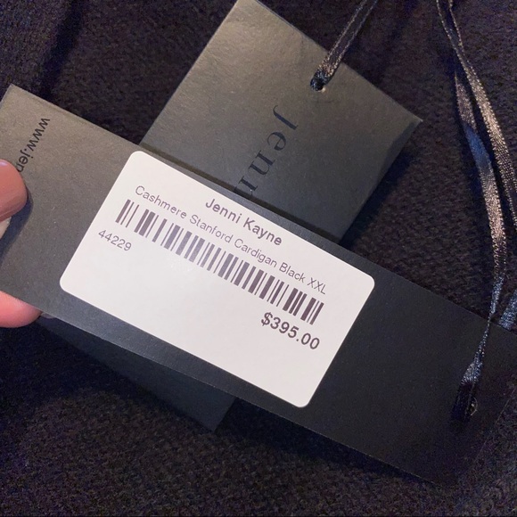 Nwt Jenni kayne cashmere stanford cardigan in Blk sz XXL - Picture 5 of 6